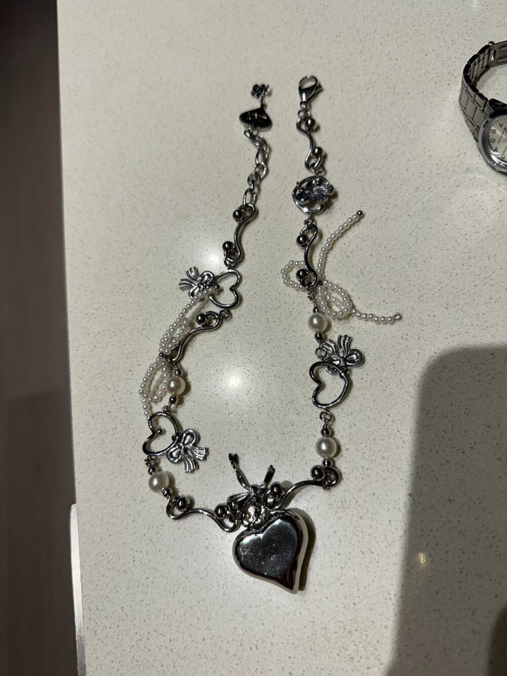 OHTNYC 88RISING x OHT HEART RIBBON NECKLACE